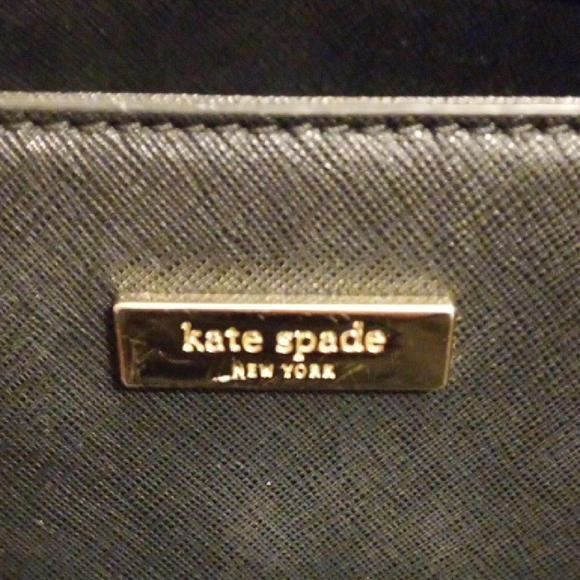 Kate Spade Classic Black Leather Tote - Picture 5 of 12